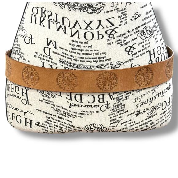 Women’s Size M Brown Leather Mandala Embossed Belt Retro 60s Hippie Boho - Picture 1 of 5